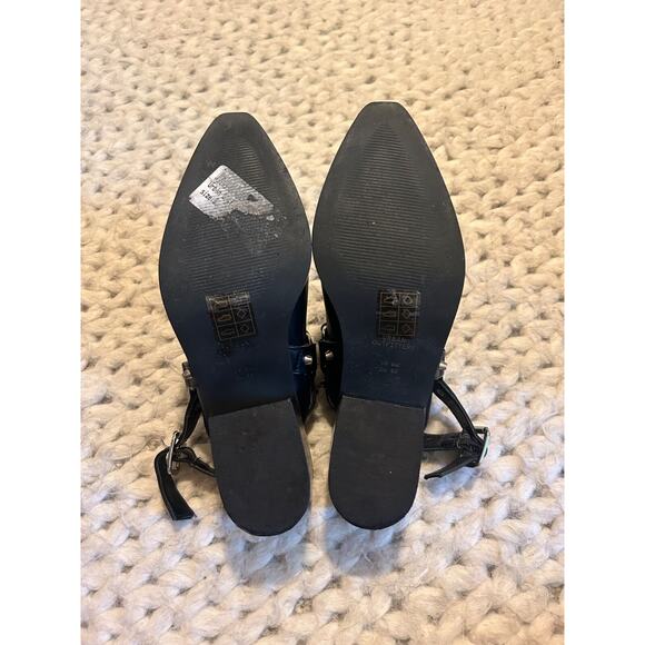 Urban Outfitters Willa Harness Mule Black Leather Studded Sling Women's Size 8M - Picture 11 of 13